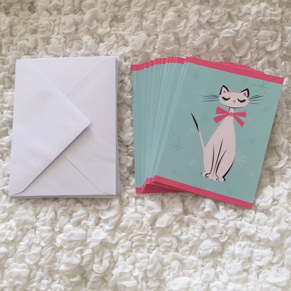 Kitsch Retro Mod Cat Cards Set - Picture 2 of 4